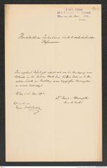 k.k. naturhistorisches Hofmuseum, Intendanzakten 1885-1896 (Hauer), Aktenzahl Z.338/1892, Seite 1